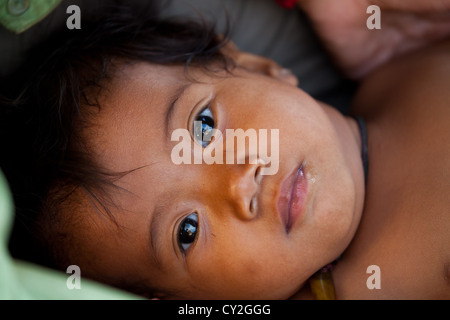 Cute Baby in Phnom Penh, Cambodia Stock Photo