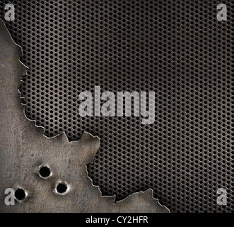 armor metal background with bullet holes Stock Photo - Alamy
