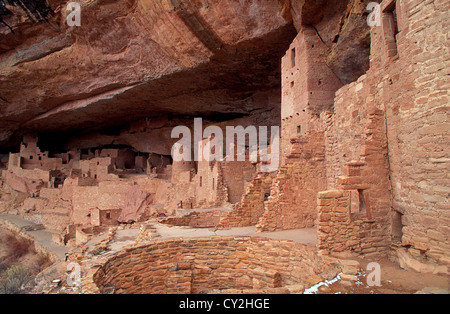 cliff dwelling, Cliff Palace, Mesa Verde National Park, Colorado, USA Stock Photo