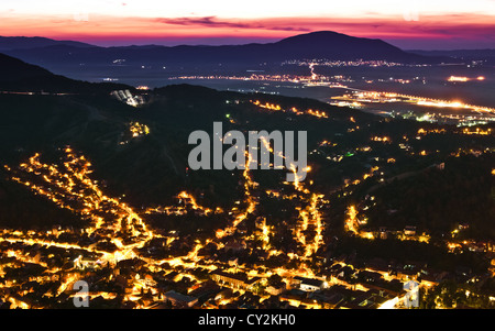 Night view of Brasov Stock Photo