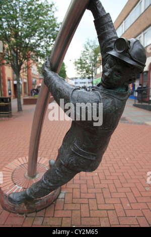 Arc Sculpture, Coal Miner, Wrexham, Clwyd, North Wales, UK Stock Photo