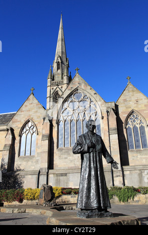 Cardinal Hume Monument, St Mary's Cathedral, Newcastle upon Tyne, north east England, UK Stock Photo