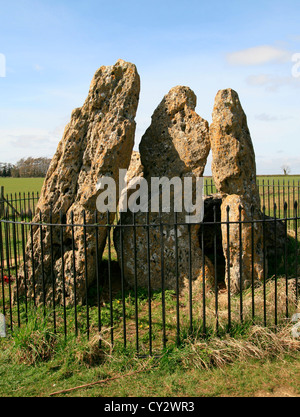 Whispering Knights Rollright Stones Oxfordshire England UK Stock Photo