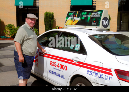 Boston Massachusetts,Courtyard Marriott South Boston,motel,hotel hotels lodging inn motel motels,front,entrance,man men male adult adults,taxi cab dri Stock Photo