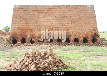 Brick Factory in Wau, Western Bahr El Ghazal state, South Sudan Stock Photo