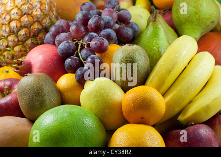 Fruits and vegetables colorful mixed assortment Stock Photo