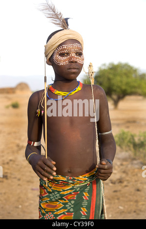 Young boy of the Erbore tribe, Omo River Valley, Ethiopia Stock Photo