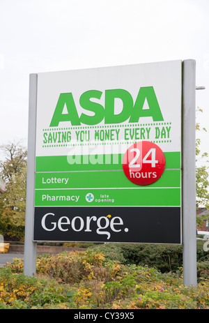 Asda supermarket sign Stock Photo