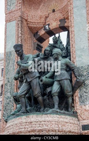 The Atatürk monument on Taksim Square in Istanbul Turkey Stock Photo