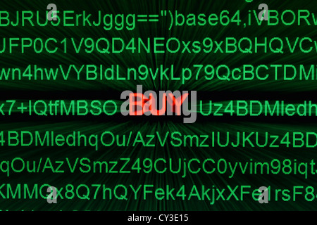 Web concept on monitor screen Stock Photo