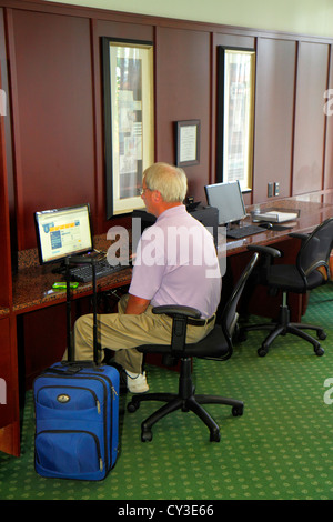 Boston Massachusetts,Courtyard Marriott South Boston,motel,hotel hotels lodging inn motel motels,lobby,center,centre,man men male adult adults,guest,l Stock Photo