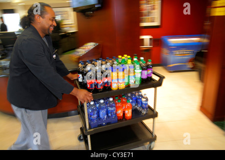 Boston Massachusetts,Courtyard Marriott South Boston,motel,hotel hotels lodging inn motel motels,lobby,Black Blacks African Africans ethnic minority,m Stock Photo