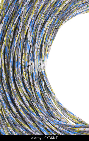 Colorful bunches of cables, a global network of IT and telecommunication Stock Photo