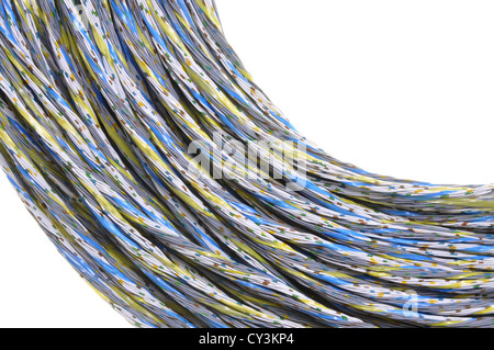 Colorful bunches of cables, a global network of IT and telecommunication Stock Photo