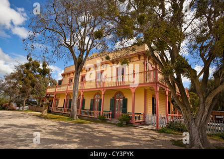 Plaza Hall building, Historic Mission, San Juan Bautista, California, USA Stock Photo