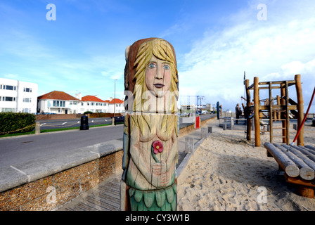 The Children's Playground on Worthing seafront West Sussex UK Stock Photo