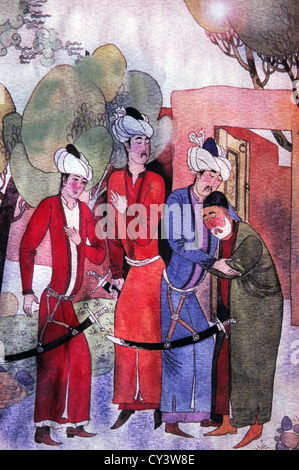 historic illustration, Istanbul Stock Photo