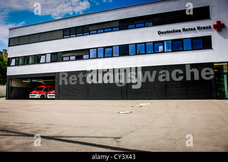 The German Red Cross Ambulance station Ulm Germany Stock Photo