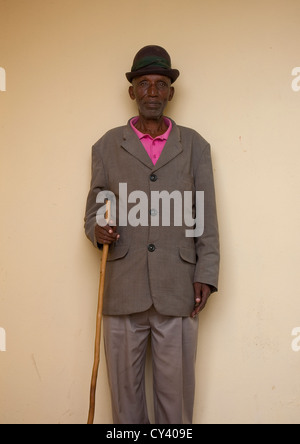 Old Man In Karongi Village - Rwanda Stock Photo