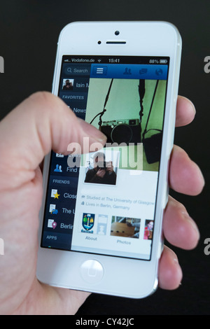 The screen of a smart phone showing the Facebook login page Stock Photo ...