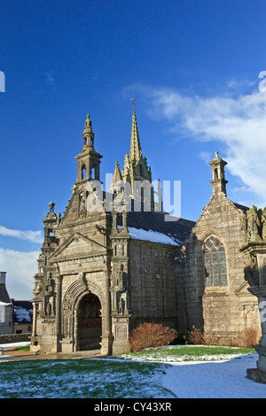 Europe, France, Brittany, Finistere (29). Regional Natural Park of Armorica, Guimiliau Church, 16 th century, Stock Photo