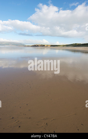 Porth Neigwl :popular Welsh surfing beach at low tide Stock Photo