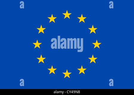 Flag and Symbol of the European Union. Stock Photo