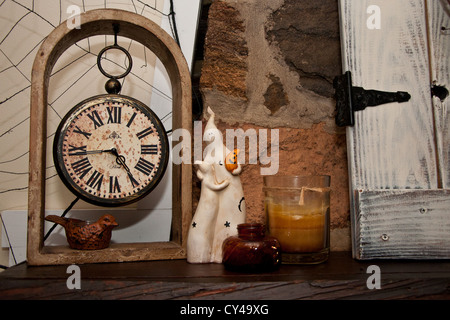 Ghosts on a Mantle Piece Stock Photo
