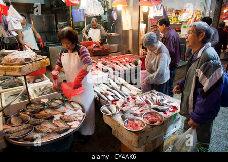 fish market in Hongkong Stock Photo