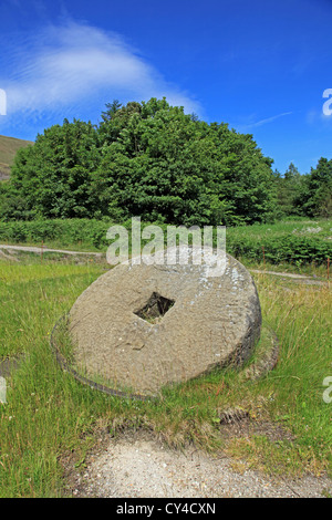 Lead ore rushing wheel, powered by a horse. Stock Photo