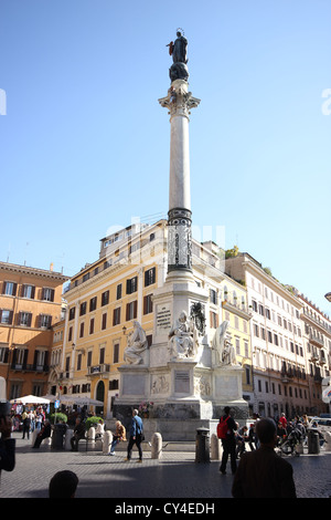 a view of the Palazzo di Propaganda Fide e colonna dell'Immacolata Concezione, Roma, rome, Rome, photoarkive Stock Photo