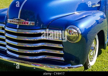 1952 Chevrolet custom panel truck shown at car show in Goleta, California Stock Photo