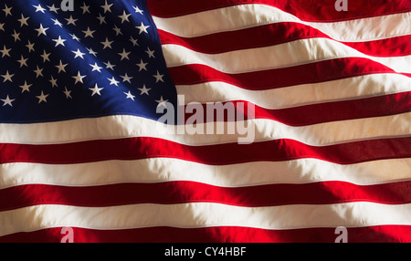 Detail of US flag, studio shot Stock Photo