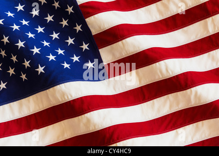 Detail of US flag, studio shot Stock Photo