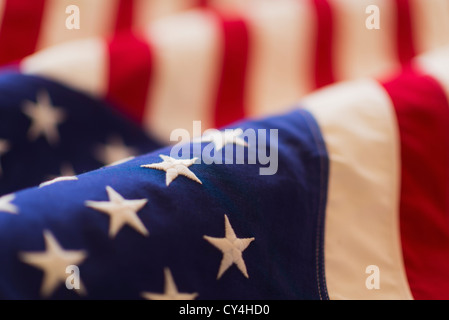 Detail of US flag, studio shot Stock Photo