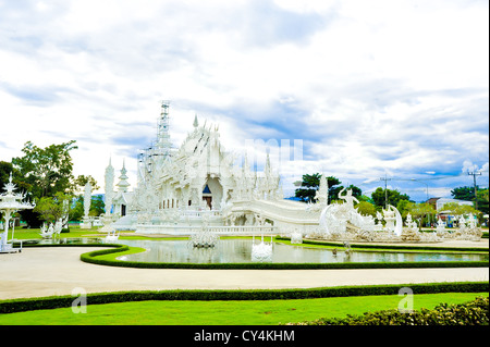 The famous temple of thailand, Wat Rong Khun (White temple) Stock Photo