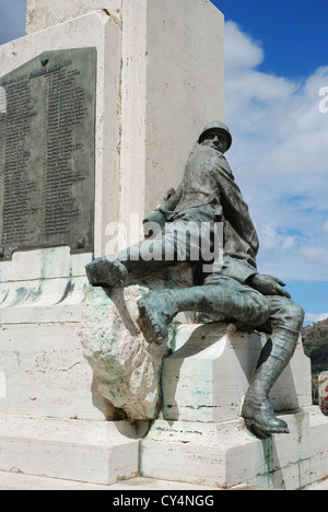 The war memorial at Novara di Sicilia, Sicily, Italy. Stock Photo