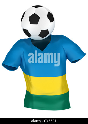 National Soccer Team of Rwanda . All Teams Collection . Isolated Stock Photo