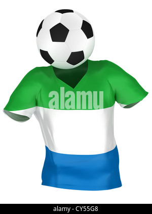 National Soccer Team of Sierra Leone . All Teams Collection . Isolated Stock Photo