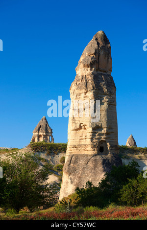 The fairy chimney rock pillar formations of Love Valley, near goreme, Cappadocia Stock Photo