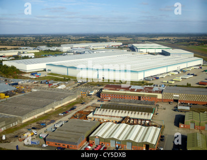Industrial Distribution Estate Warehouse, Sherburn In Elmet, North Yorkshire, Northern England Stock Photo