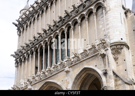 Gargoyles on the facade of the cathedral Notre Dame in Dijon, Côte-d'Or, Burgundy, France Stock Photo