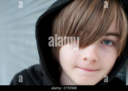 depressed young male boy Stock Photo