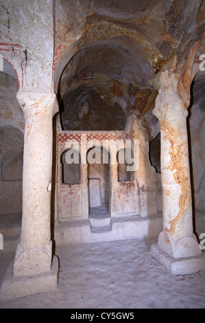 Interior of early Christian Rock Church of Göreme [ Goreme ] Open Air Museum, Cappadocia Turkey Stock Photo