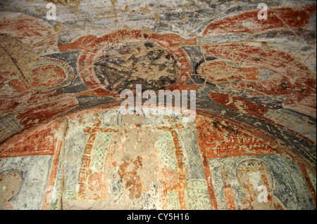 Interior of early Christian Rock Church of Göreme [ Goreme ] Open Air Museum, Cappadocia Turkey Stock Photo