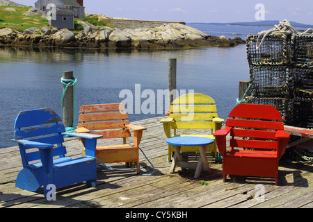 Nova Scotia, Canada - Colorful Painted Wood Patio ...