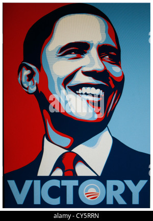 The Barack Obama 'Victory' poster Stock Photo