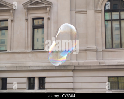 giant soap bubble outside the Metropolitan Museum of Art NYC Stock Photo