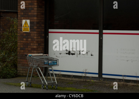 Derelict building in Aberystwyth. Stock Photo