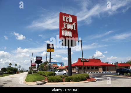 signs for gift shops hotels restaurants and shopping on highway 192 kissimmee florida usa Stock Photo